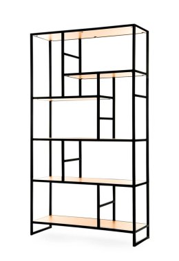 Boş raf ünitesini beyazda izole et