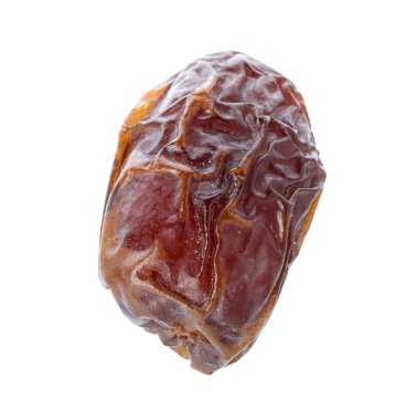 Bir lezzetli kurutulmuş tarih beyaz üzerine izole edilmiş.