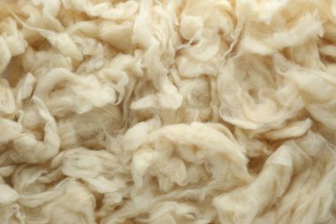 Arkaplan olarak yumuşak beyaz yün dokusu, yakın plan