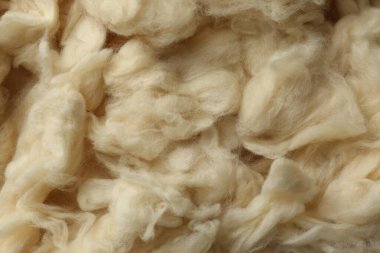 Arkaplan olarak temiz beyaz yün dokusu, yakın plan