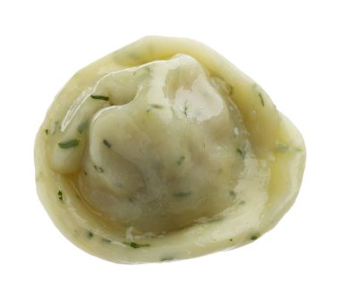 Bir lezzetli hamur tatlısı ve beyaz baharatlar.