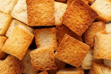 Arka plan olarak lezzetli kıtır kıtır ekmek, üst görünüm