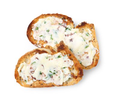 Sarımsaklı, otlu ve tereyağlı lezzetli ekmek.