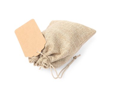 Beyaz etiketli bir çuval beyazı