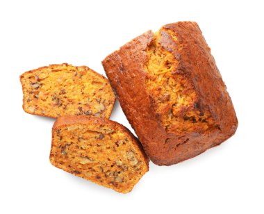 Beyaz fındıklı ev yapımı havuçlu kek.