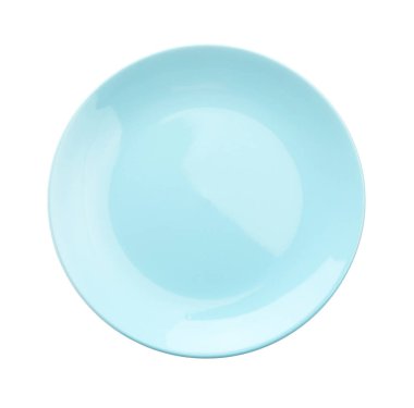 Temiz bir tabak beyaz, üst görünüm