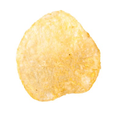 One tasty potato chip isolated on white