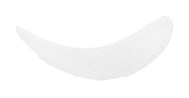 Beyaz üzerine izole edilmiş yenilebilir bir pirinç kağıdı.