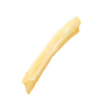 One delicious French fry isolated on white