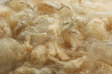 Arkaplan olarak yumuşak beyaz yün dokusu, yakın plan