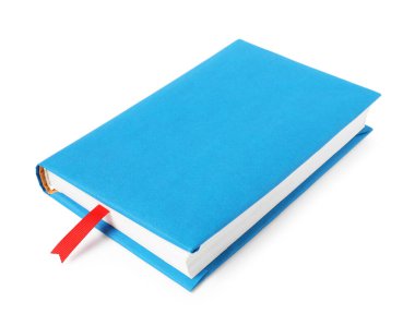 Beyaz üzerine izole edilmiş kurdele yer imi olan kitap