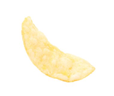 One tasty potato chip isolated on white