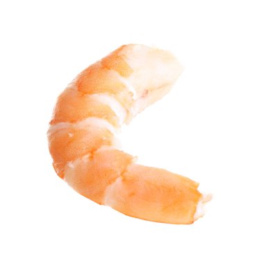 Freshly cooked delicious shrimp isolated on white