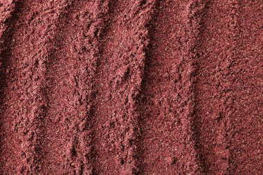 Süper yemek. Arka plan olarak kara frenk üzümü tozu, üst görünüm