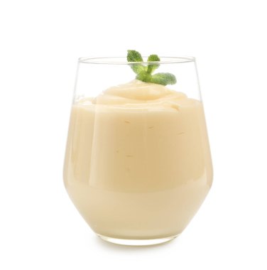 Nane aromalı vanilyalı puding.