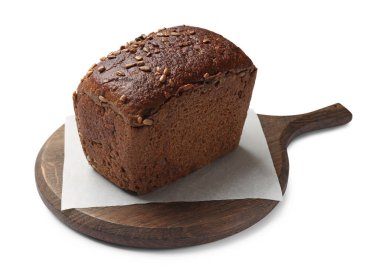 taze somun ekmek üzerine beyaz izole