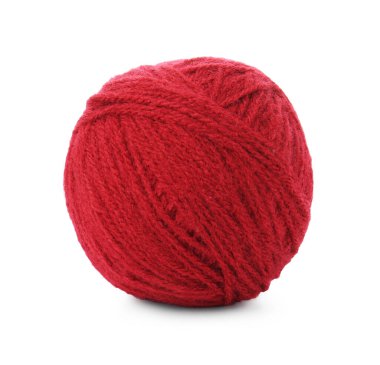 One ball of yarn isolated on white