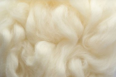 Arkaplan olarak yumuşak beyaz yün dokusu, yakın plan