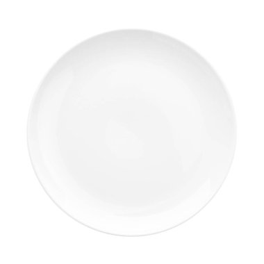 Temiz bir tabak beyaz, üst görünüm