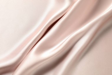 Arkaplan olarak güzel buruşmuş ipek kumaş, üst görünüm