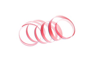 Beyaz arka planda parlak yılan süsü. Şenlik Dekoru