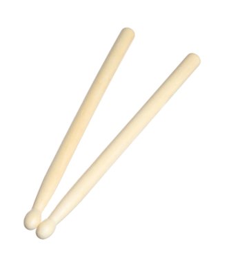 Oyuncak bagetler beyaza izole edilmiş. Çocukların müzik aleti.