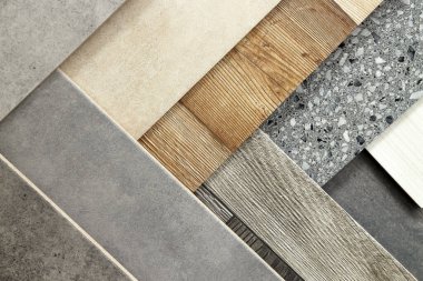 Arka plan ve üst görünüm olarak birçok farklı kiremit örnekleri