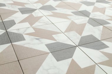 Arka plan olarak güzel desenli karoların dokusu, yakın plan