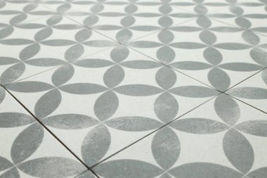 Arka plan olarak güzel desenli karoların dokusu, yakın plan