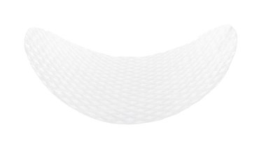 Beyaz üzerine izole edilmiş yenilebilir bir pirinç kağıdı.