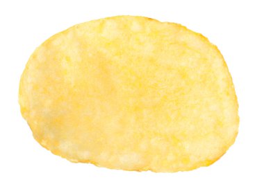 One tasty potato chip isolated on white