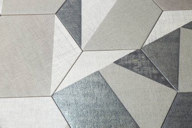 Arka plan olarak güzel desenli karoların dokusu, görünümün üzerinde