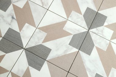 Arka plan olarak güzel desenli döşeme dokusu, üst görünüm