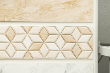 Depoda farklı desenlere sahip döşeme örnekleri