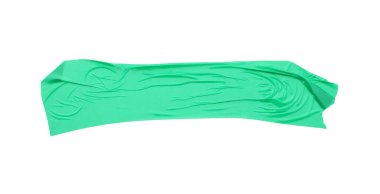 Yeşil bantlı şerit beyaz, üst görünümde izole