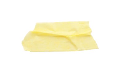 Maske bandı şeridi beyaz, üst görünümde izole