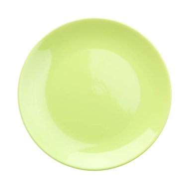 Temiz bir tabak beyaz, üst görünüm