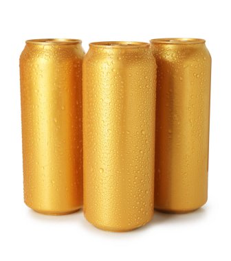 Birçok ıslak teneke beyaz teneke kutu.