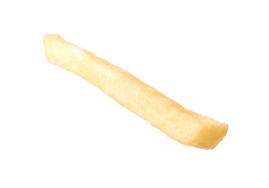 One delicious French fry isolated on white