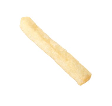 One delicious French fry isolated on white