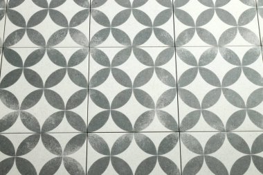 Arka plan olarak güzel desenli döşeme dokusu, üst görünüm