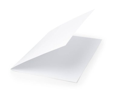 Beyaz arkaplanda boş bir tebrik kartı