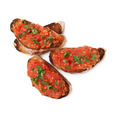 Domatesli ve maydanozlu lezzetli ekmek.