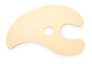 Boş ahşap palet beyaz, üst görünümde izole