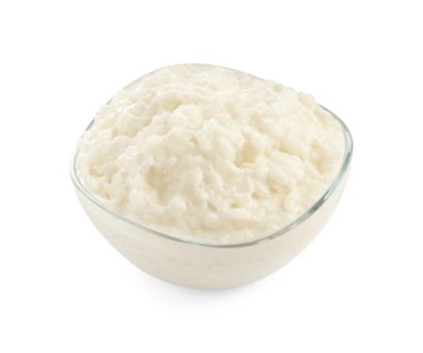 Beyaz kasedeki lezzetli sütlaç.