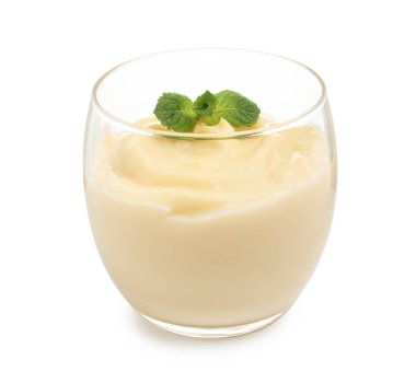 Nane aromalı vanilyalı puding.