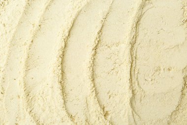 Süper gıda takviyesi. Arka plan olarak Wasabi tozu, üst görünüm