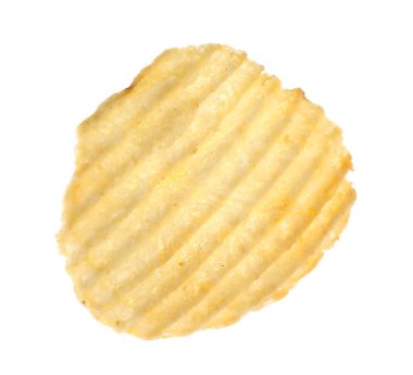 Havada izole edilmiş lezzetli bir patates cipsi.