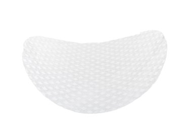 Beyaz üzerine izole edilmiş yenilebilir bir pirinç kağıdı.