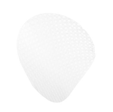 Beyaz üzerine izole edilmiş yenilebilir bir pirinç kağıdı.